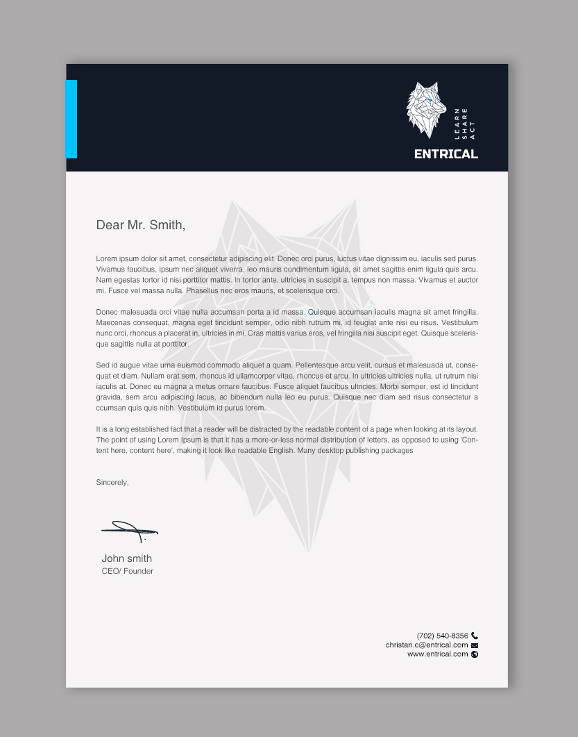 Stationery Design by chandrayaan.creative for Entrical, LLC | Design #34124090
