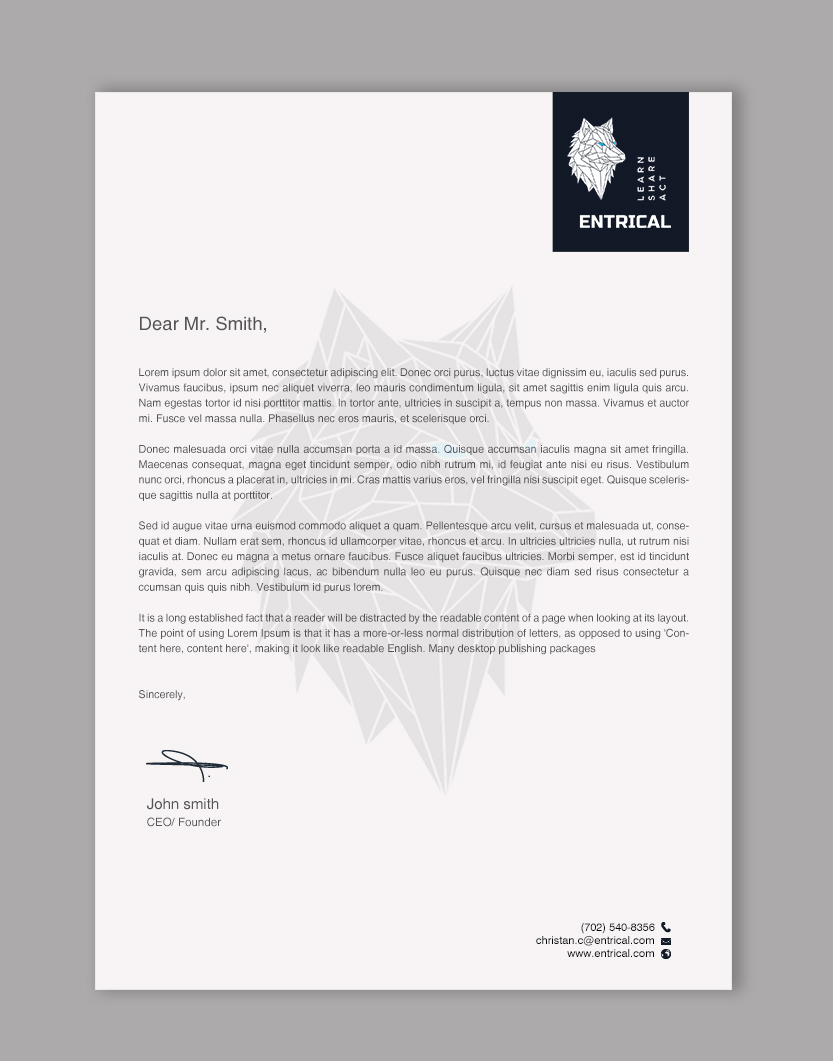 Stationery Design by chandrayaan.creative for Entrical, LLC | Design #34124092