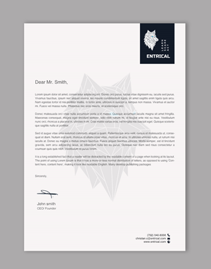 Stationery Design by chandrayaan.creative for Entrical, LLC | Design: #34124092
