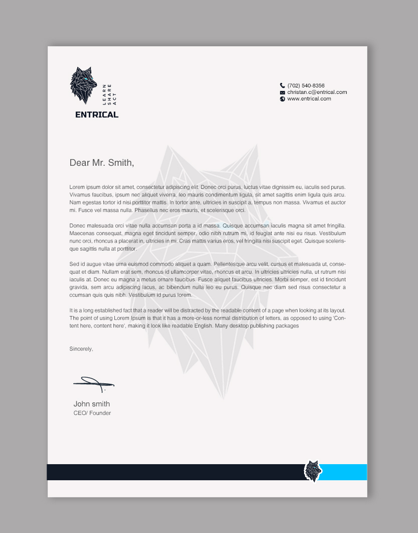 Stationery Design by chandrayaan.creative for Entrical, LLC | Design #34124094