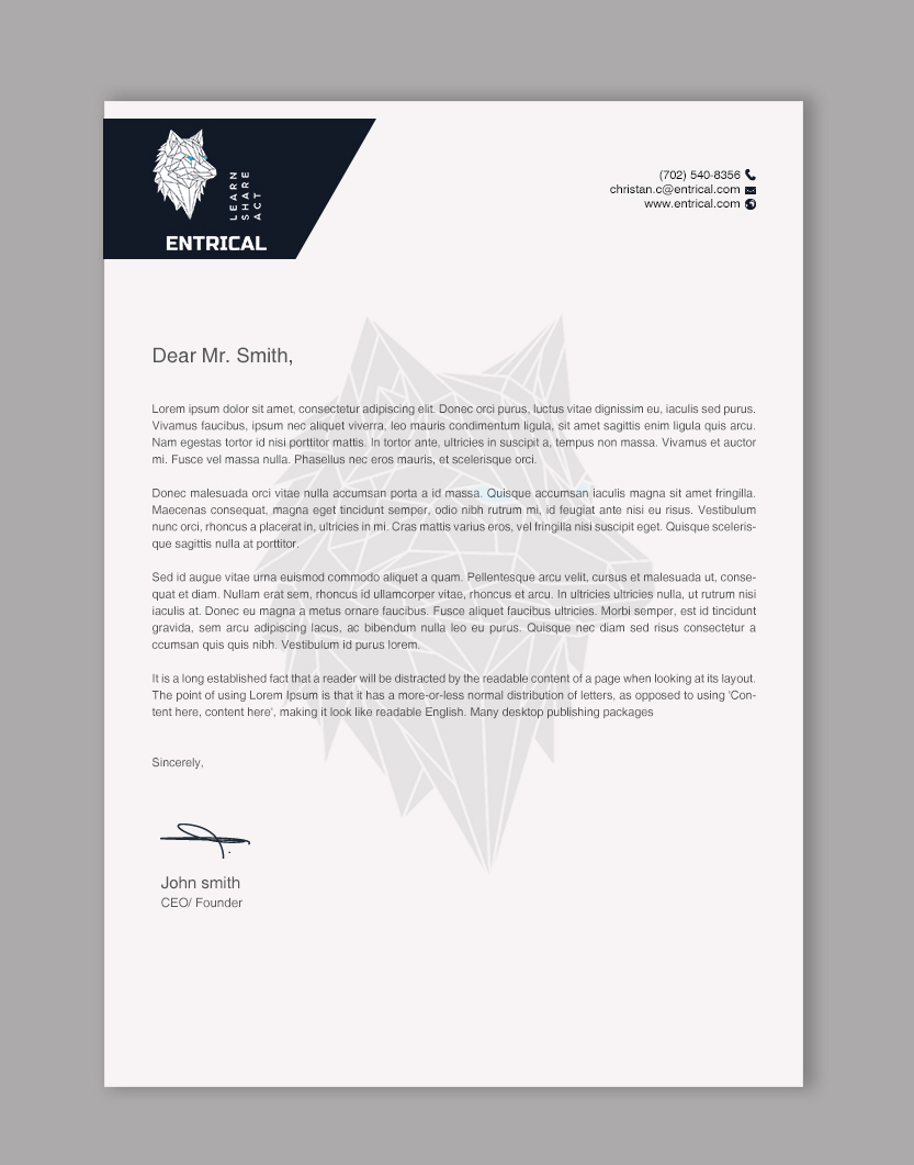 Stationery Design by chandrayaan.creative for Entrical, LLC | Design #34124096