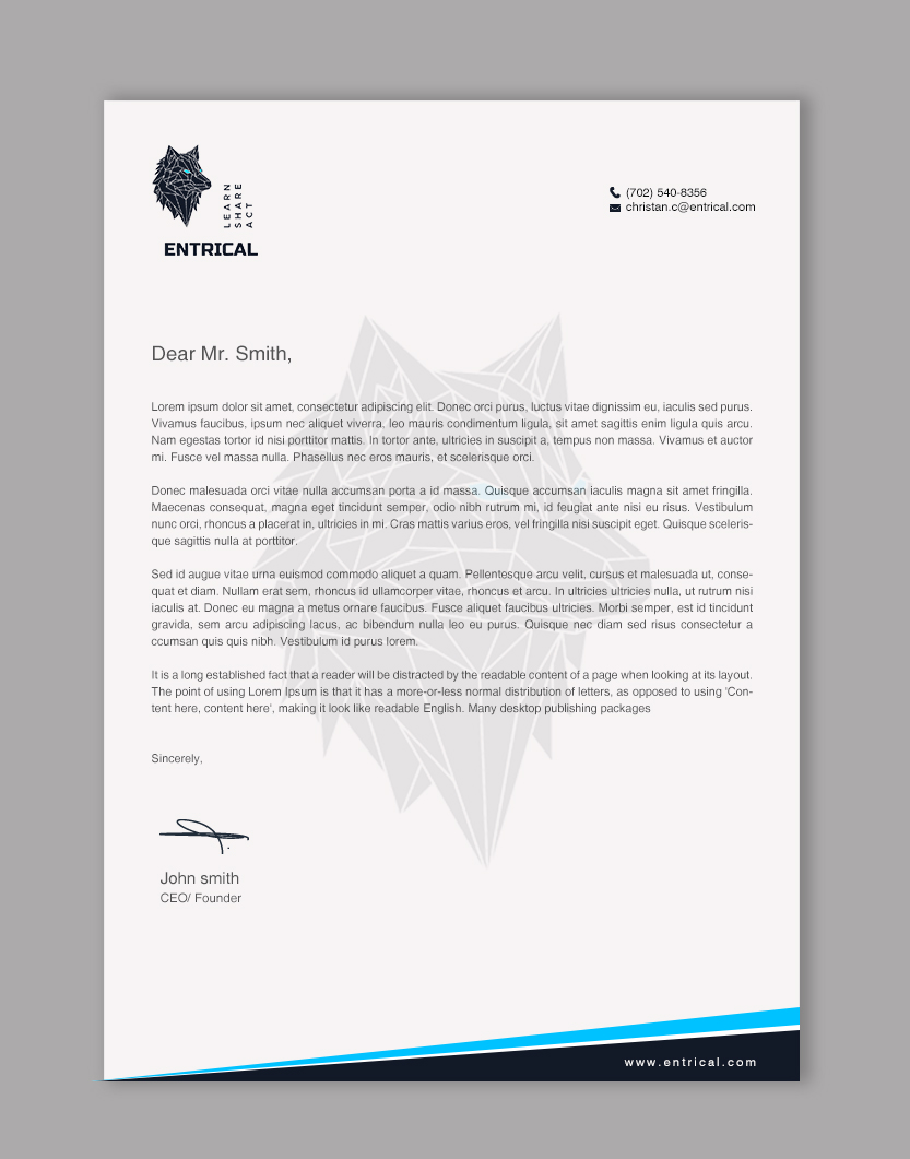 Stationery Design by chandrayaan.creative for Entrical, LLC | Design #34124099