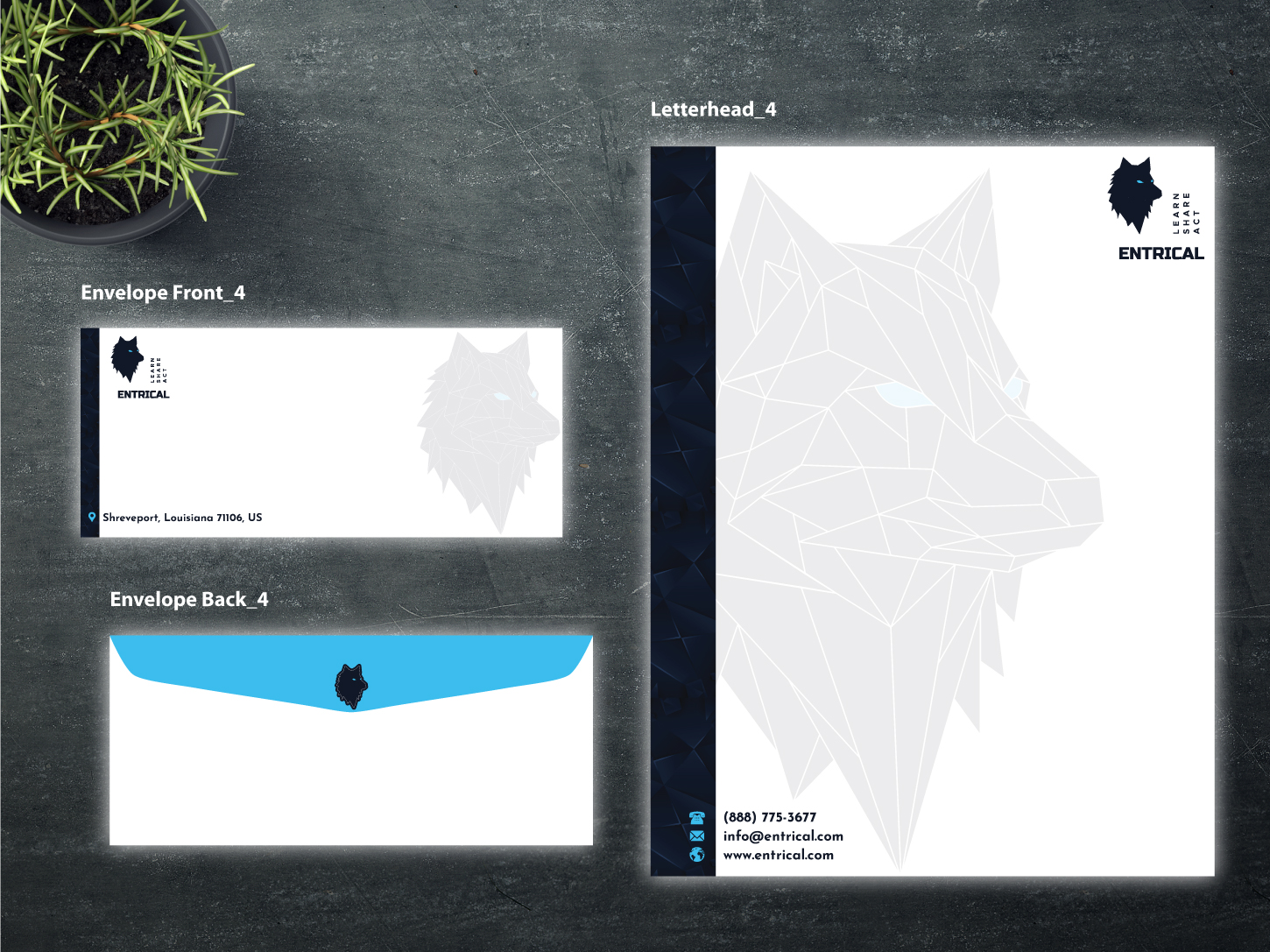 Stationery Design by Magic of Art for Entrical, LLC | Design #34124804