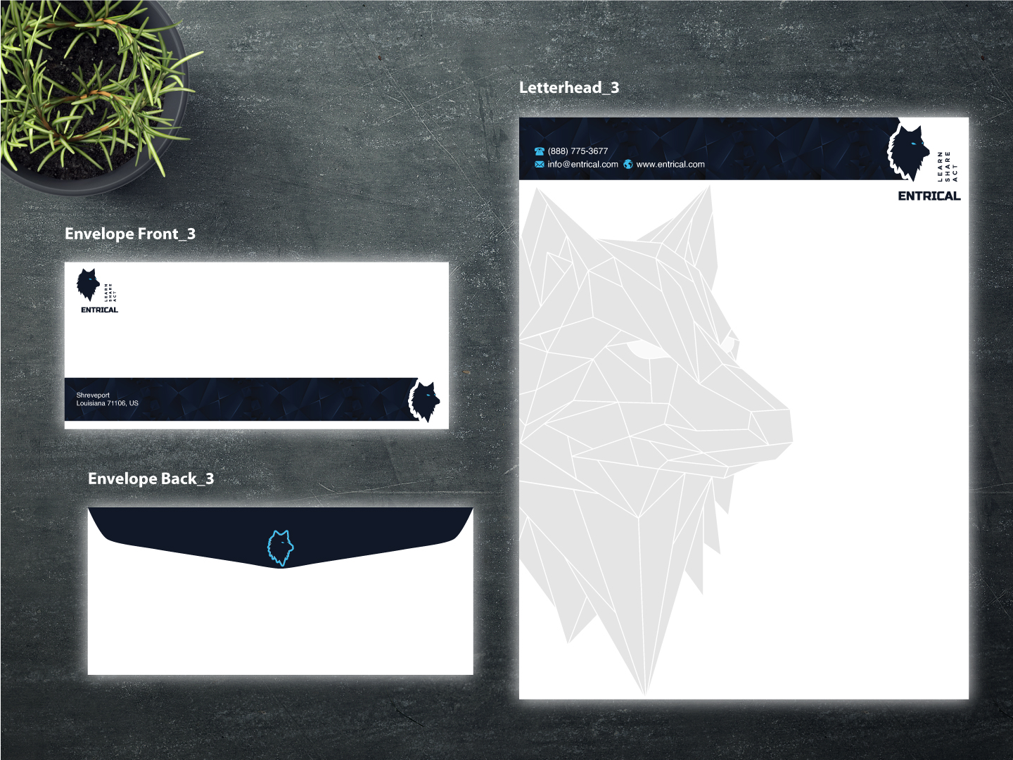 Stationery Design by Magic of Art for Entrical, LLC | Design #34124806