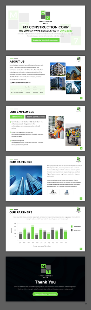 Diseño de PowerPoint por pb para M7 Construction Corp | Diseño: #34144413