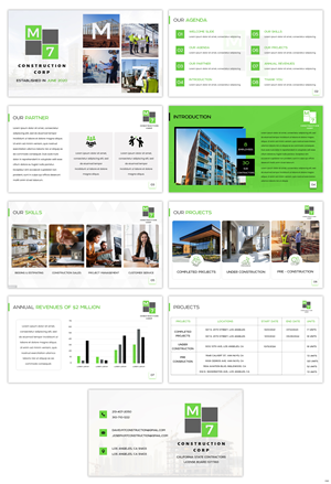 PowerPoint Design by pb for M7 Construction Corp | Design: #34144417