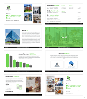 PowerPoint Design by pb for M7 Construction Corp | Design: #34144418