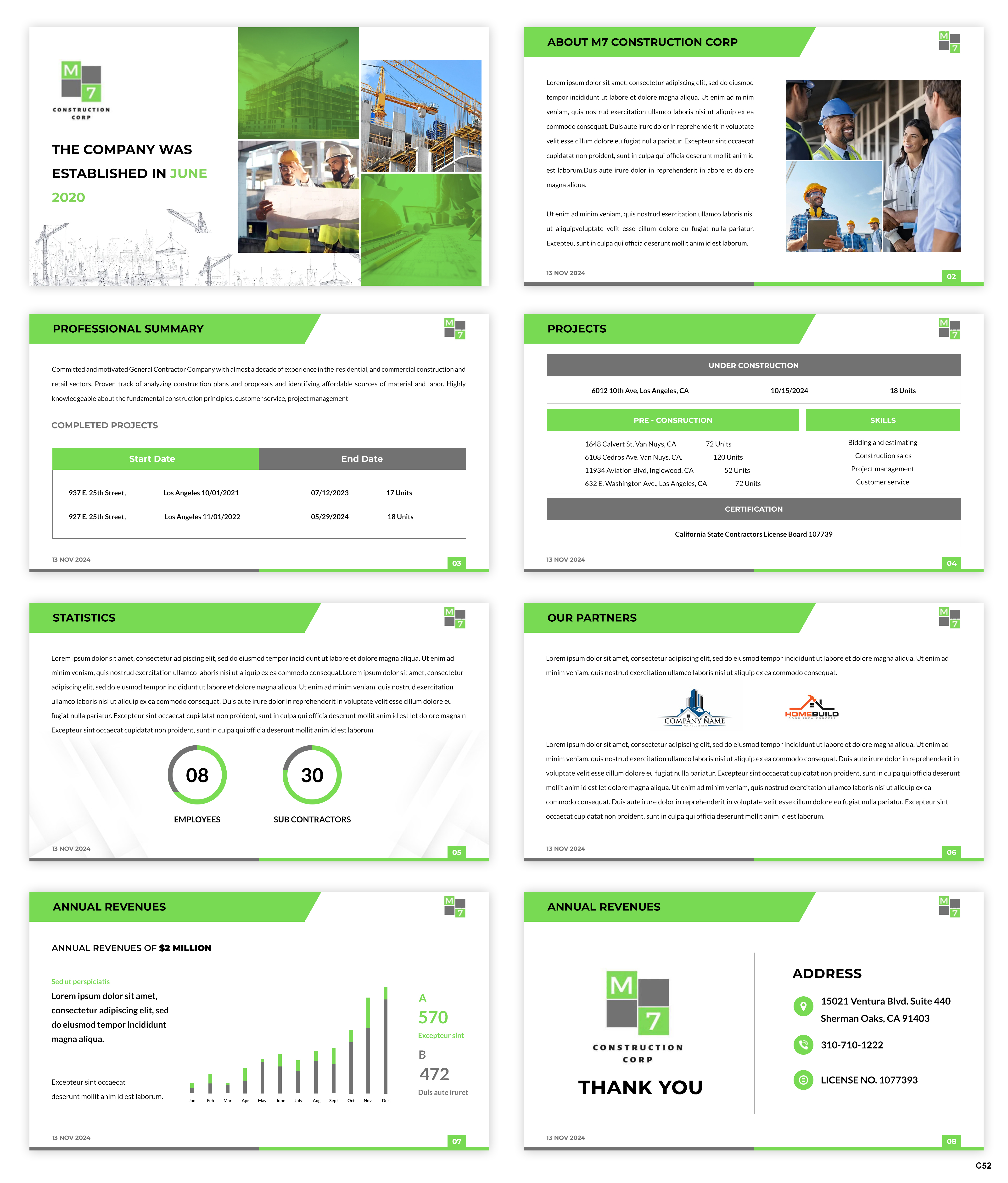 PowerPoint Design by pb for M7 Construction Corp | Design #34152047