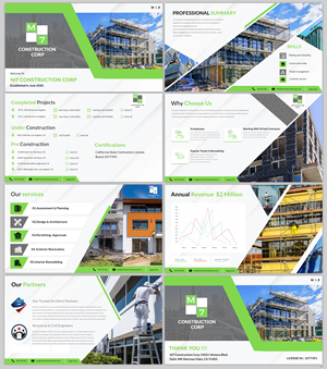 PowerPoint Design by pb for M7 Construction Corp | Design: #34152054