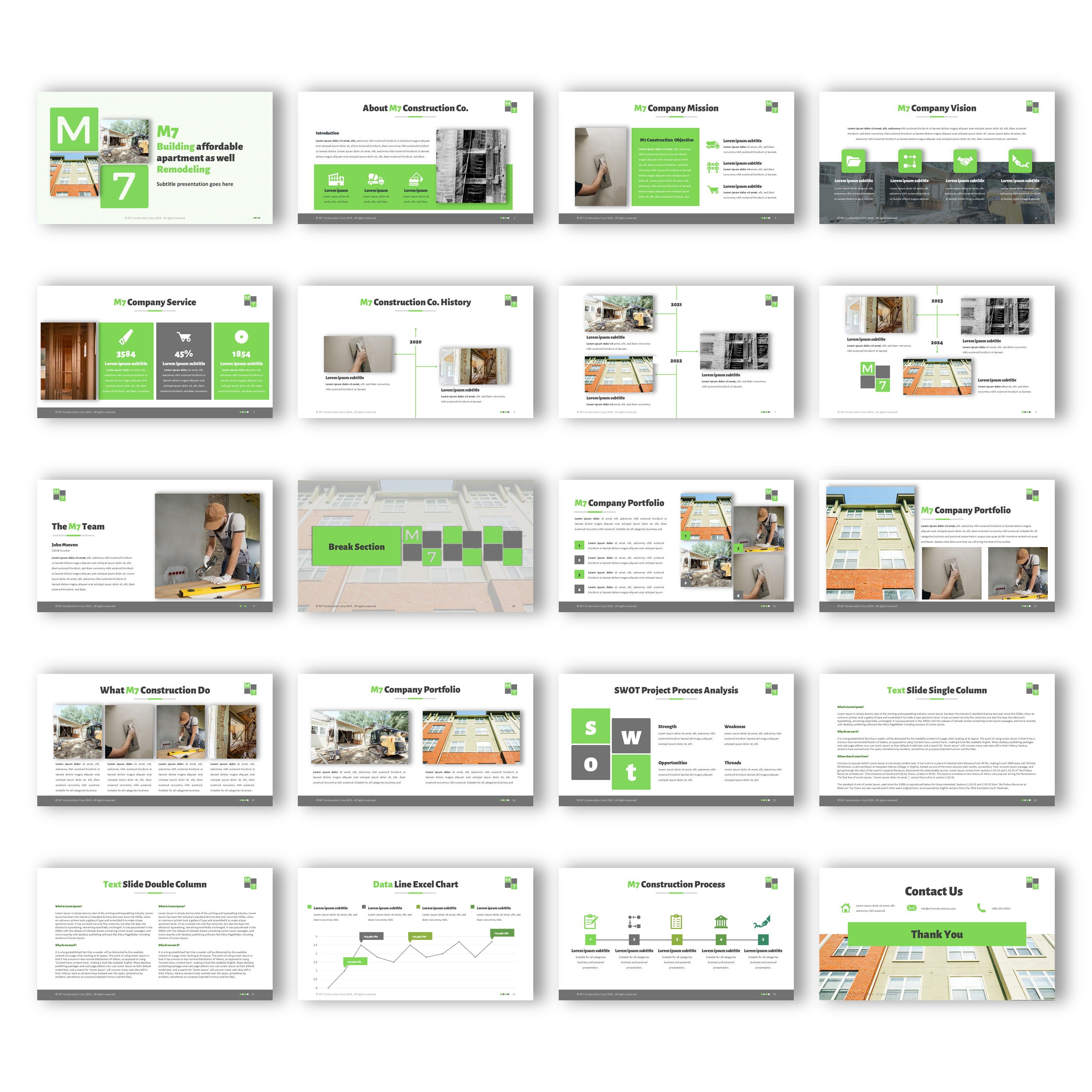 PowerPoint Design by joseborgesbarboza 2 for M7 Construction Corp | Design #34132491