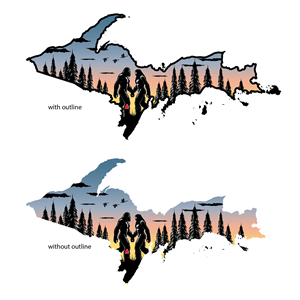 Sasquatch Ironman Tattoo for Calf or inside of foot