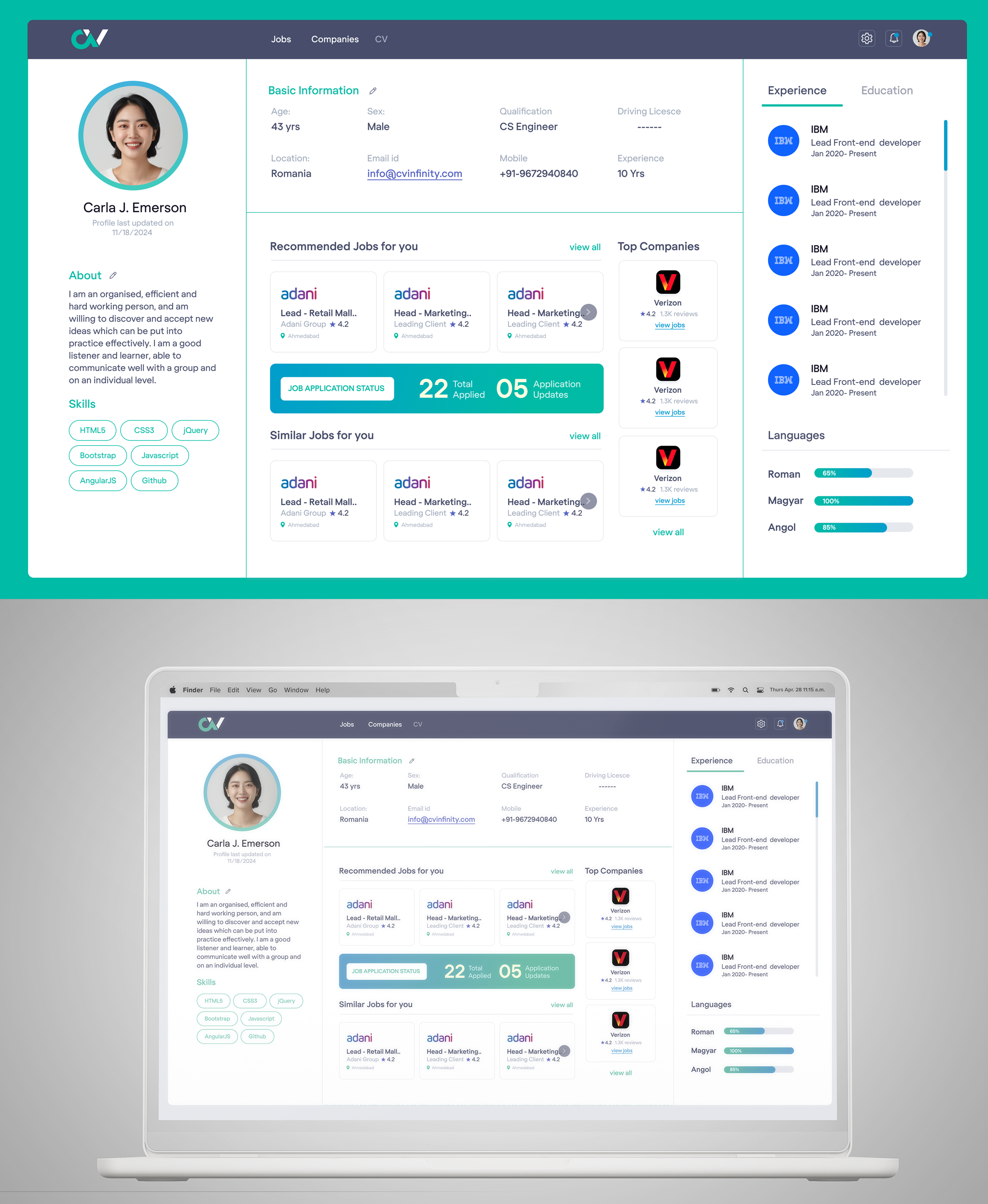 Web-Design von Mickins für AKT Recruitment | Design #34172529