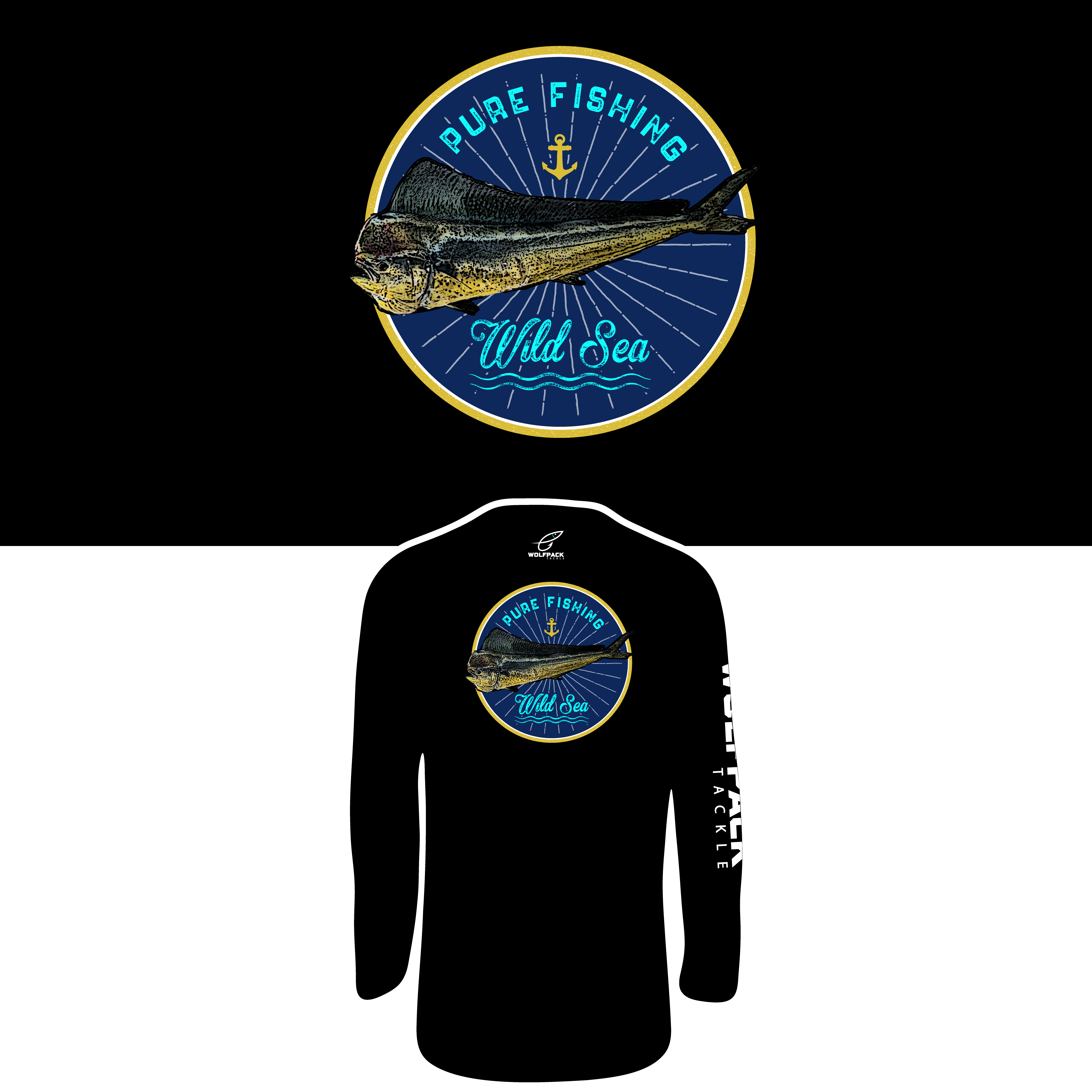 T-shirt Design by Jburtonux for Wolfpack Tackle | Design #34169783