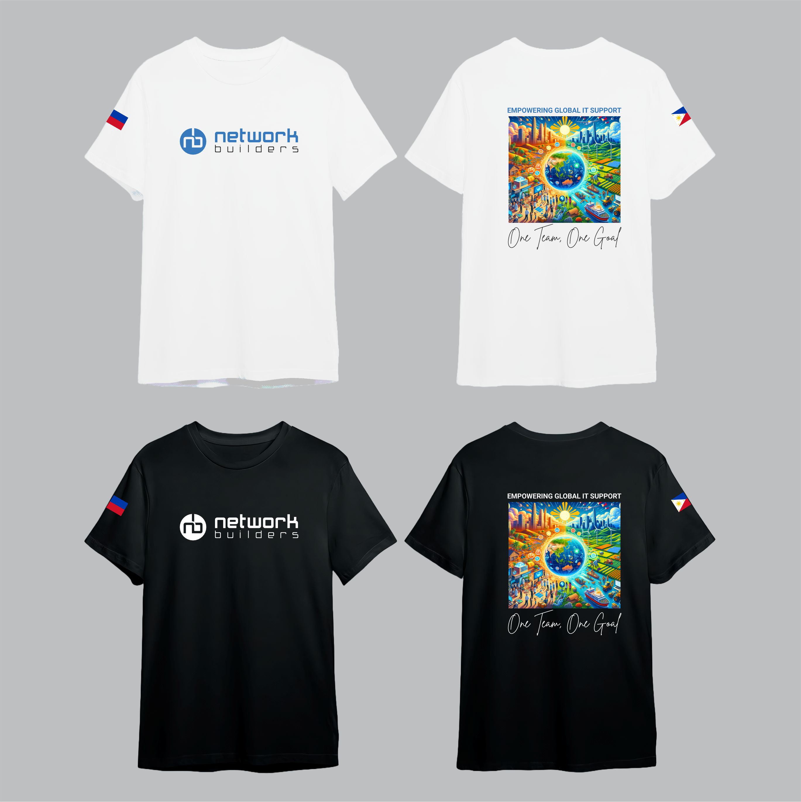 T-shirt Design by KRSA.DSGN for Network Builders IT | Design #34129791