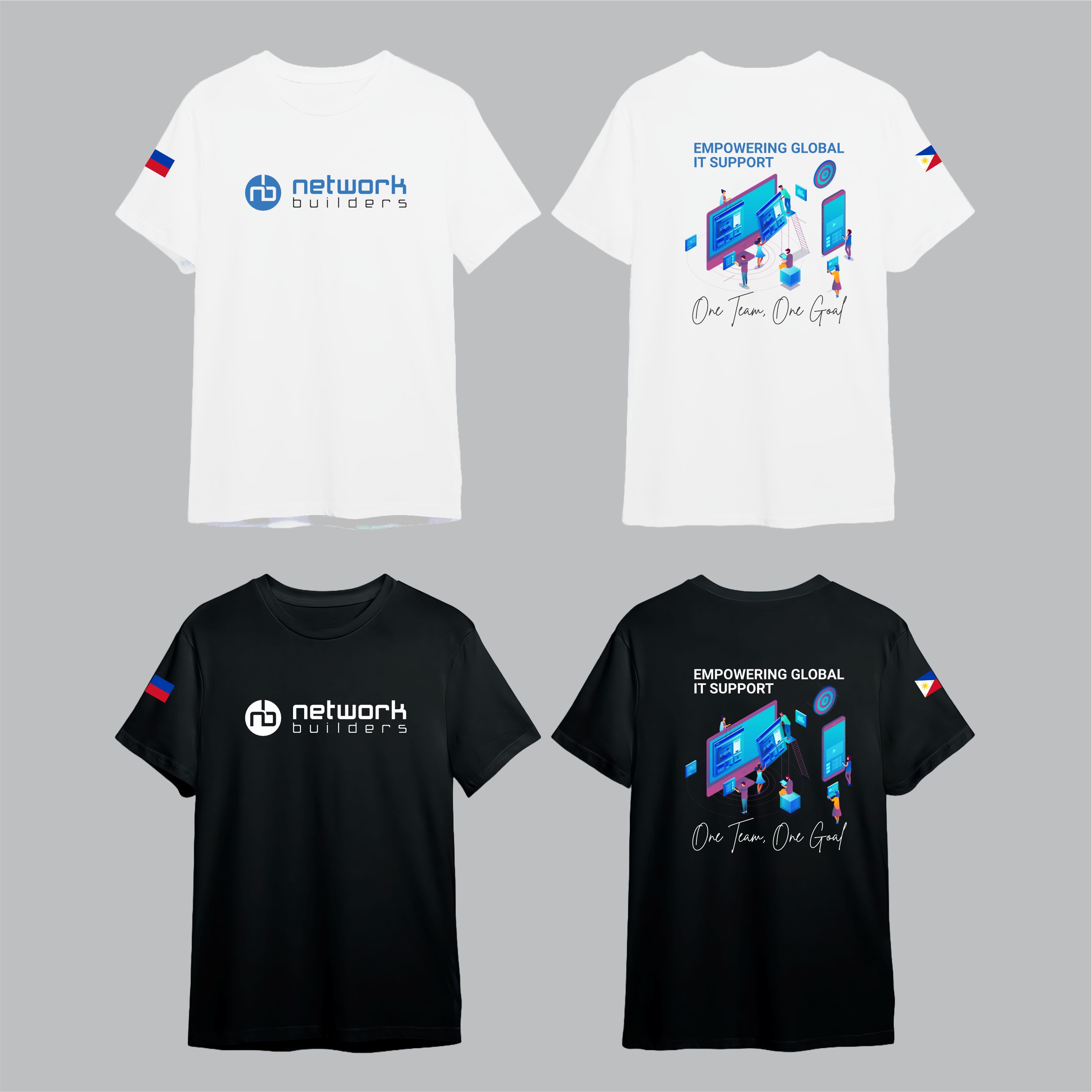 T-shirt Design by KRSA.DSGN for Network Builders IT | Design #34130092