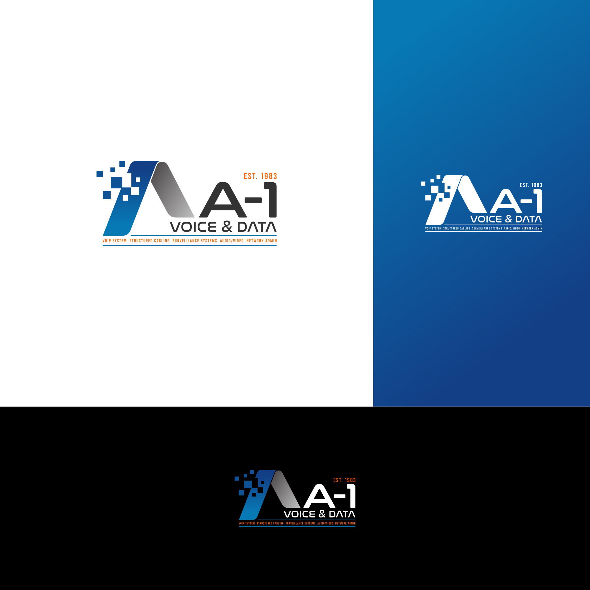 Logo Design by 3n0h99 for A-1 Voice & Data | Design #34134704