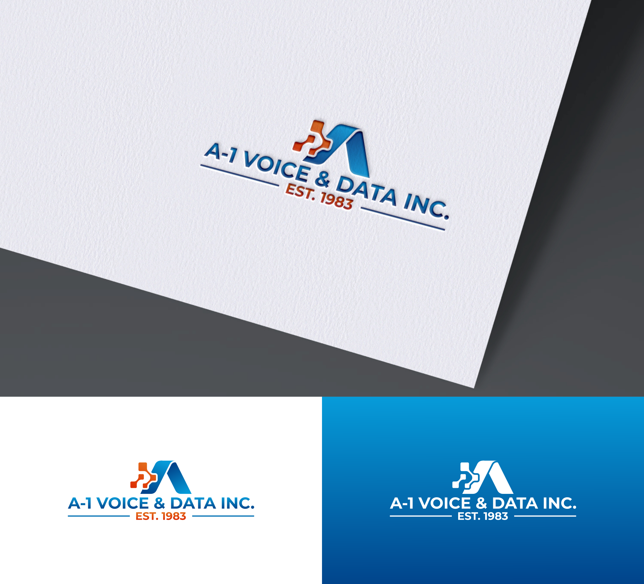 Logo Design by Zaid Al Faqih for A-1 Voice & Data | Design #34138652