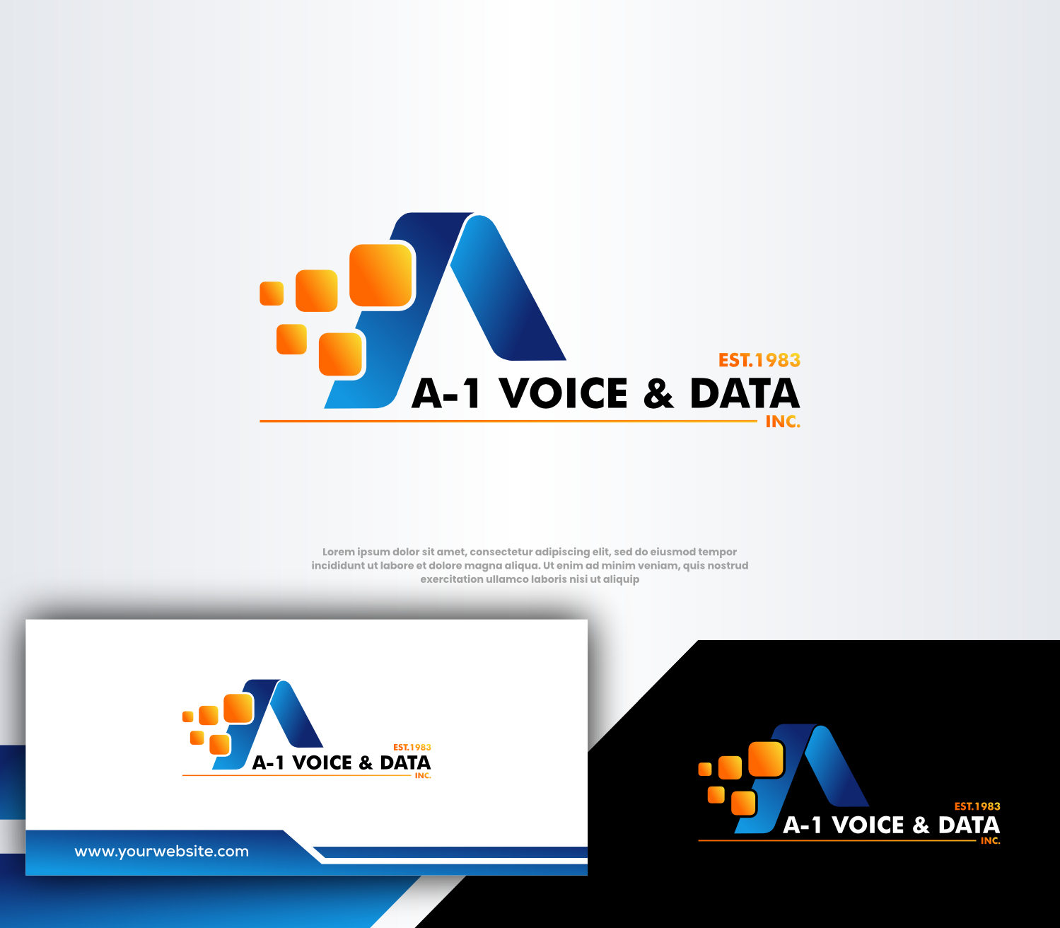 Logo Design by Vinsmoke Sanji for A-1 Voice & Data | Design #34137384