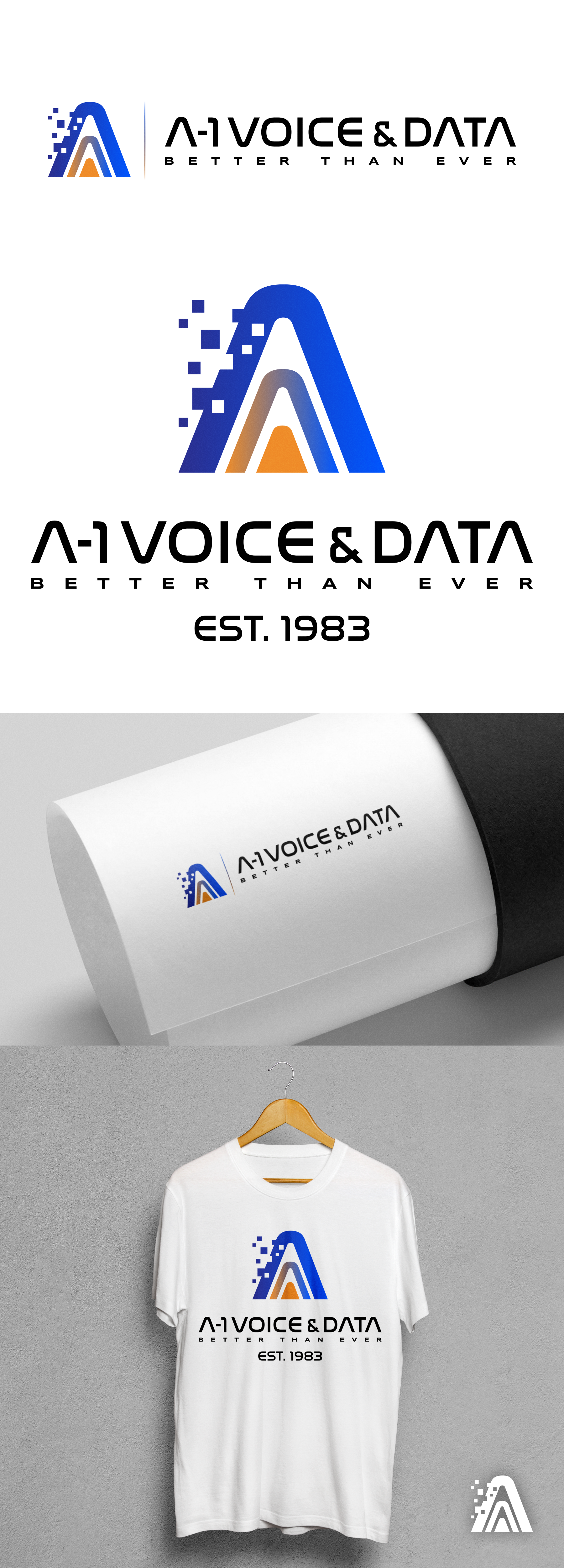 Logo Design by Oleksandr Tovarkov for A-1 Voice & Data | Design #34135239