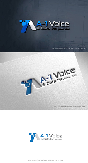 Logo Design by zebronicgraphic for A-1 Voice & Data | Design: #34134178