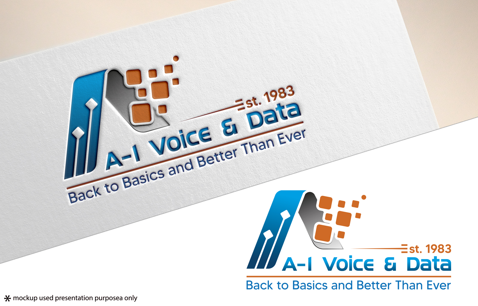Logo Design by Rubia@ for A-1 Voice & Data | Design #34137630