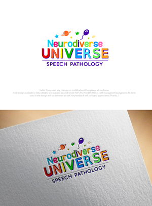 Logo Design by Alamin7230 for Neurodiverse Universe Speech Pathology | Design: #34160478