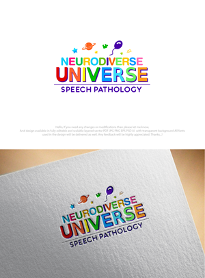 Logo Design by Alamin7230 for Neurodiverse Universe Speech Pathology | Design: #34160479