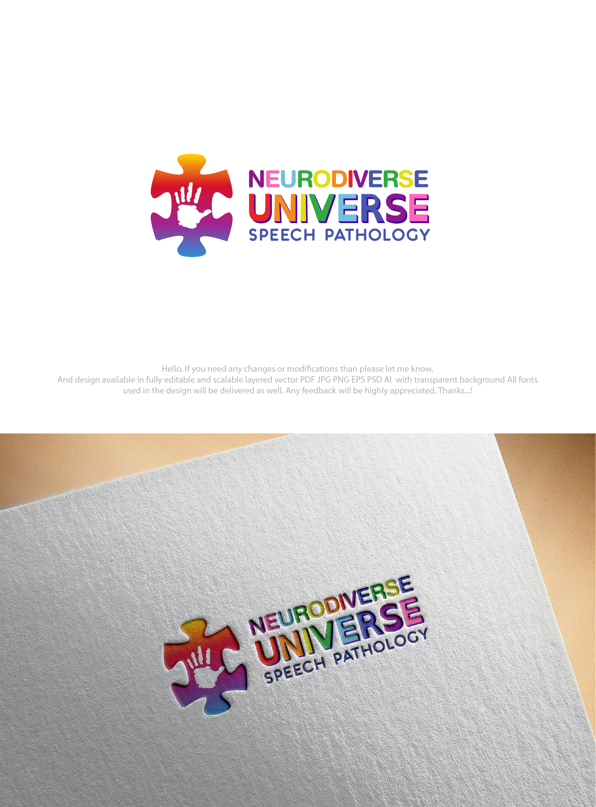 Logo Design by Alamin7230 for Neurodiverse Universe Speech Pathology | Design #34160888