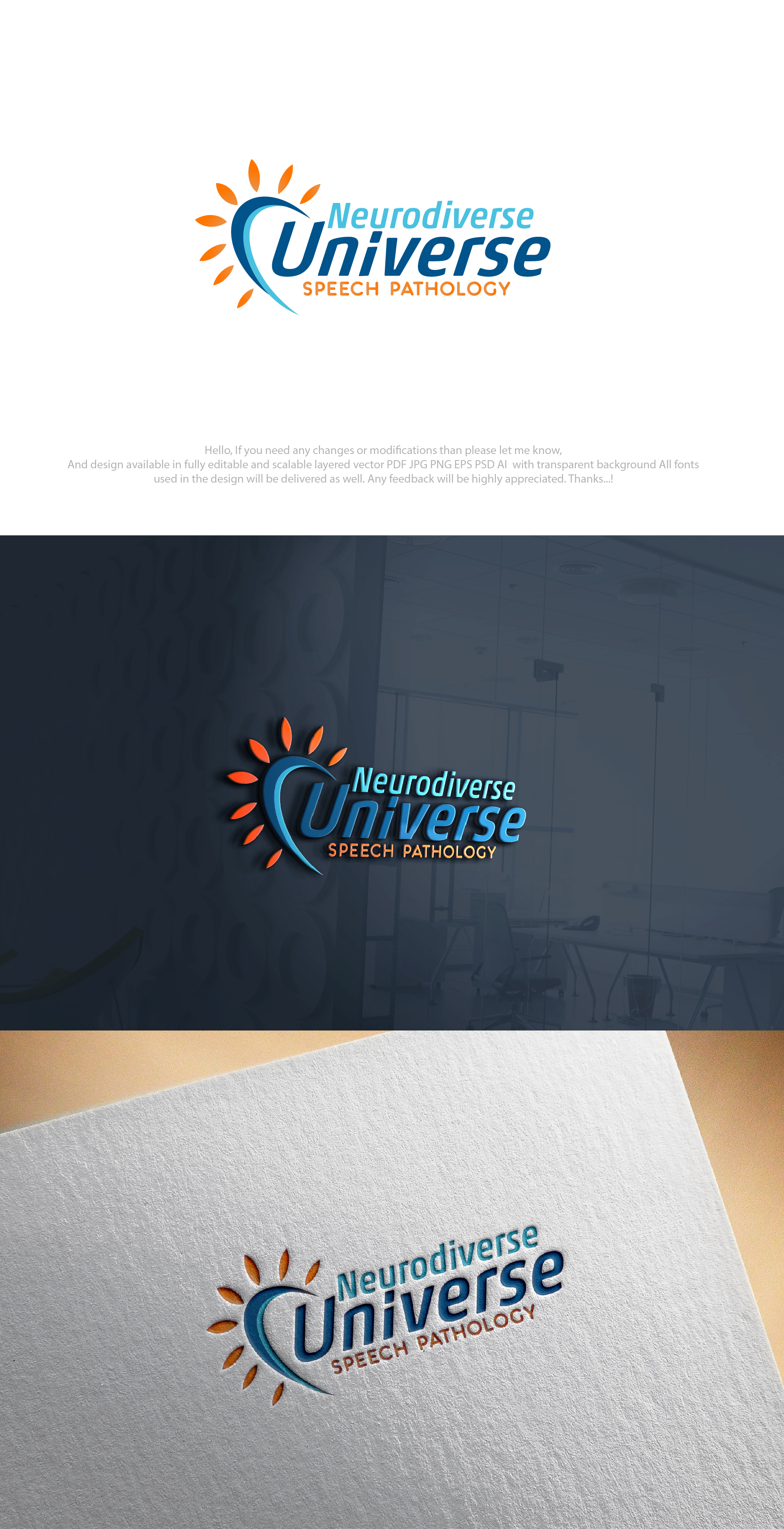 Logo Design by Alamin7230 for Neurodiverse Universe Speech Pathology | Design #34160890