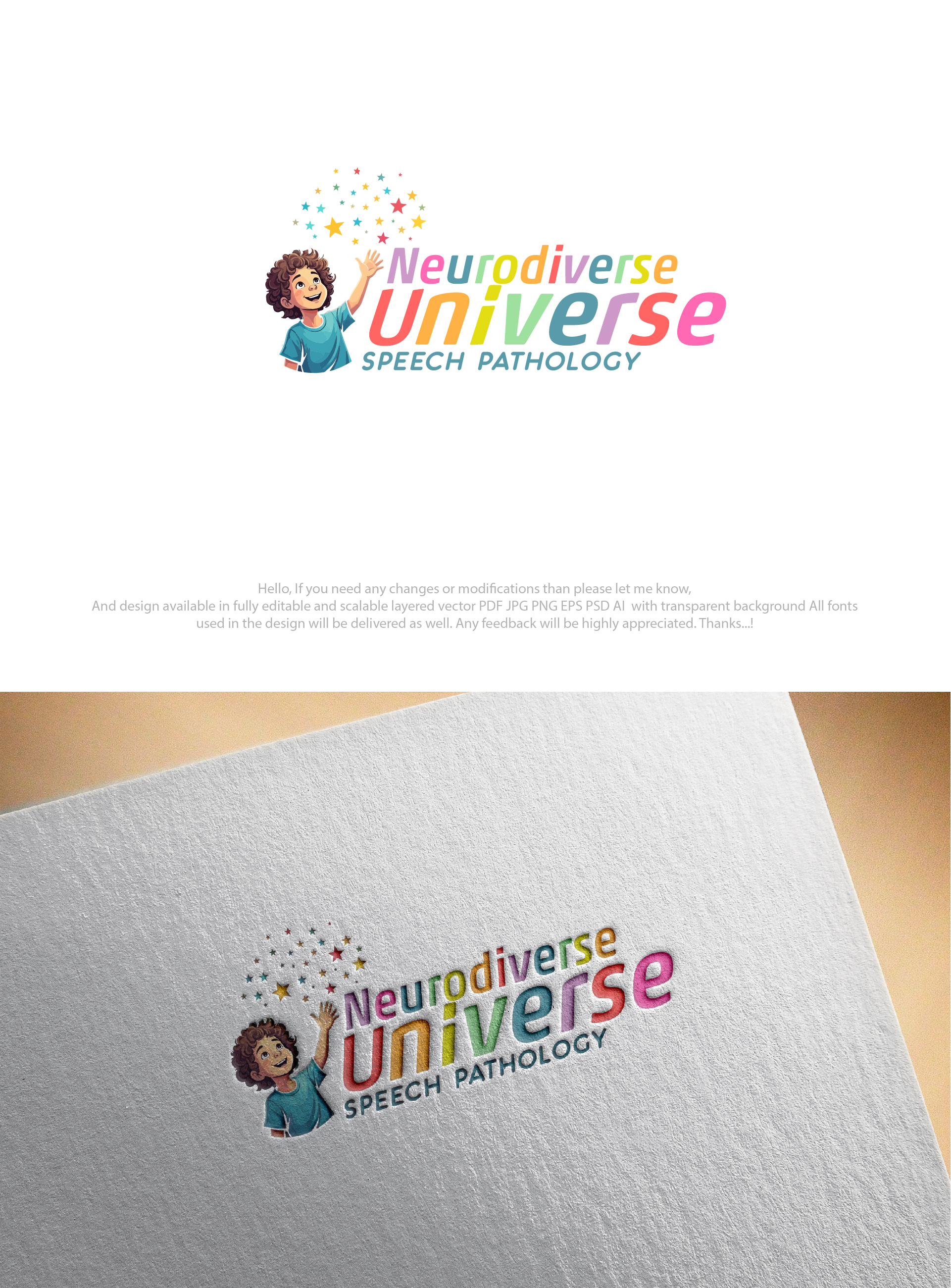 Logo Design by Alamin7230 for Neurodiverse Universe Speech Pathology | Design #34168043