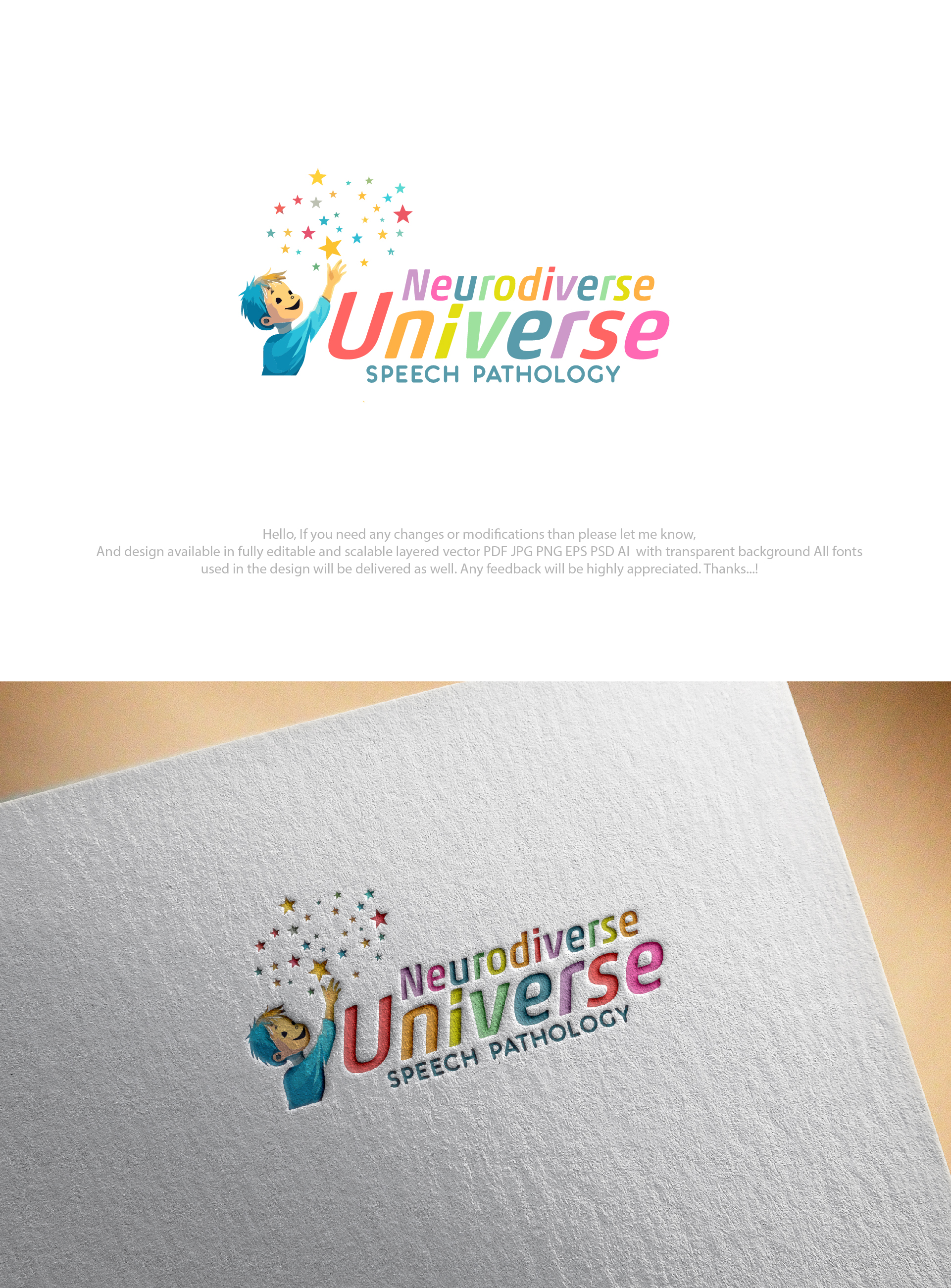 Logo Design by Alamin7230 for Neurodiverse Universe Speech Pathology | Design #34168044