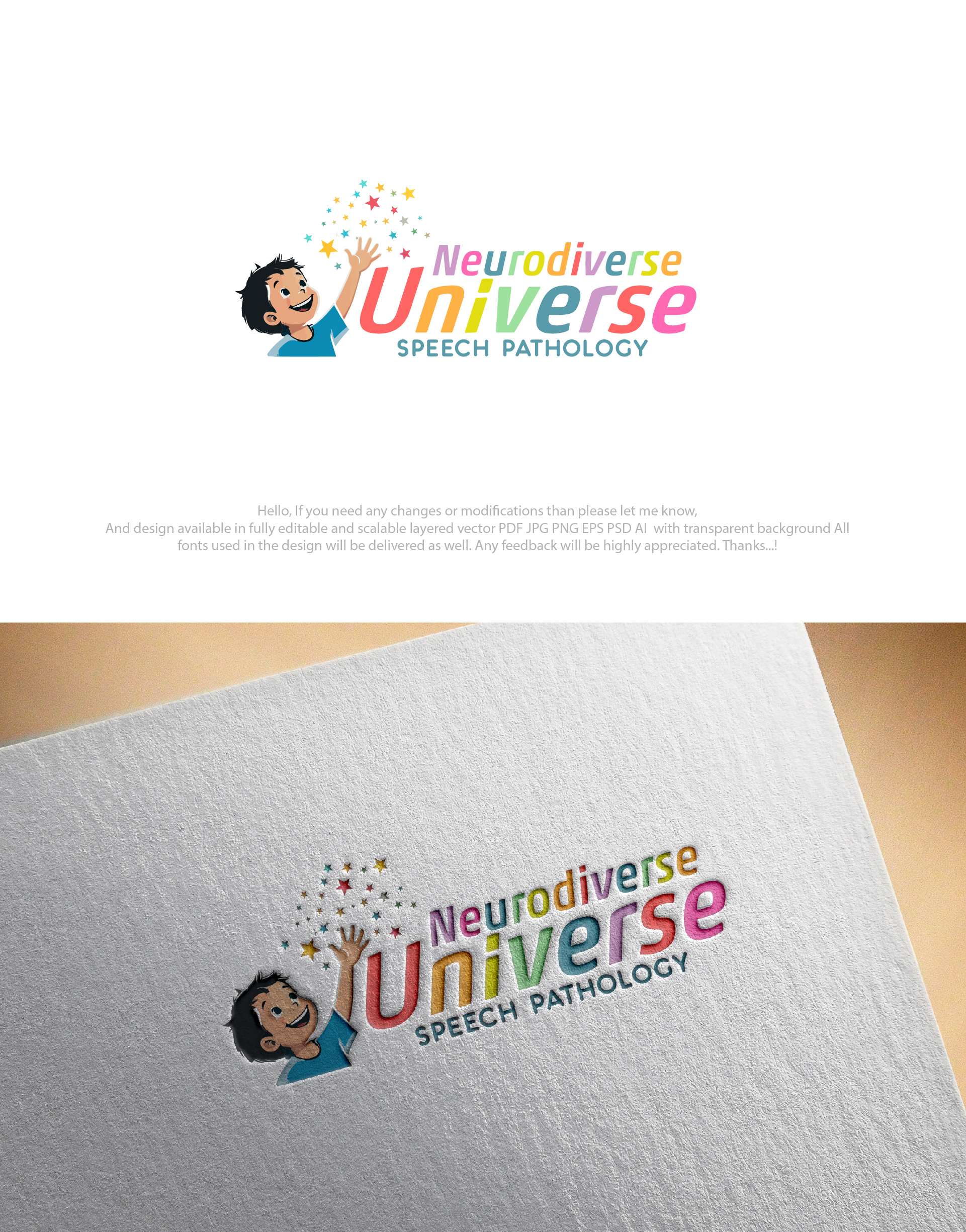 Logo Design by Alamin7230 for Neurodiverse Universe Speech Pathology | Design #34168045