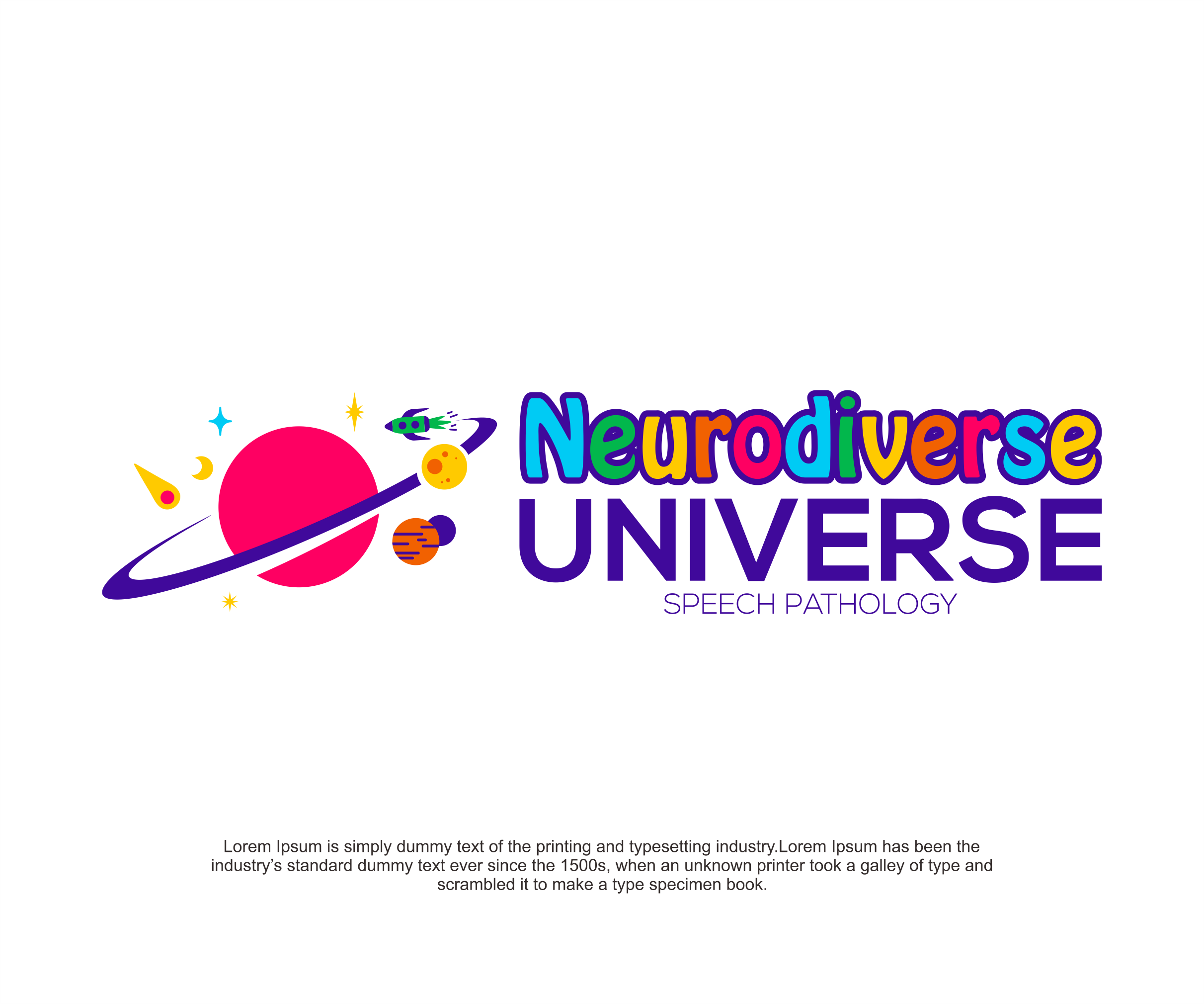 Logo Design by Apache Kretek for Neurodiverse Universe Speech Pathology | Design #34166233
