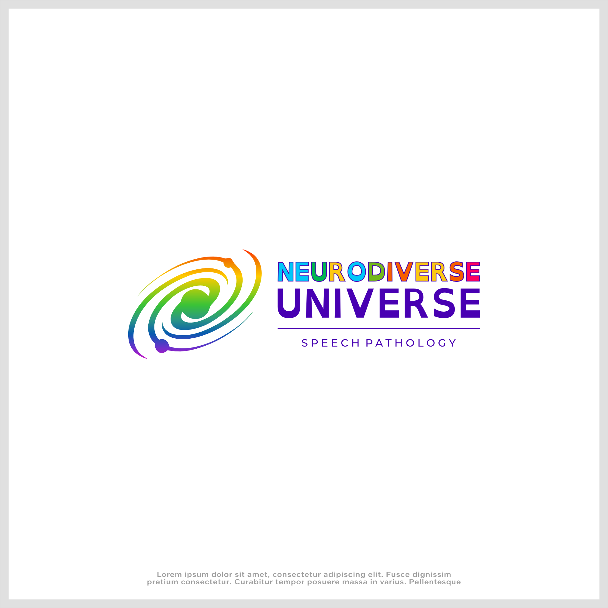 Logo Design by win it for Neurodiverse Universe Speech Pathology | Design #34159184