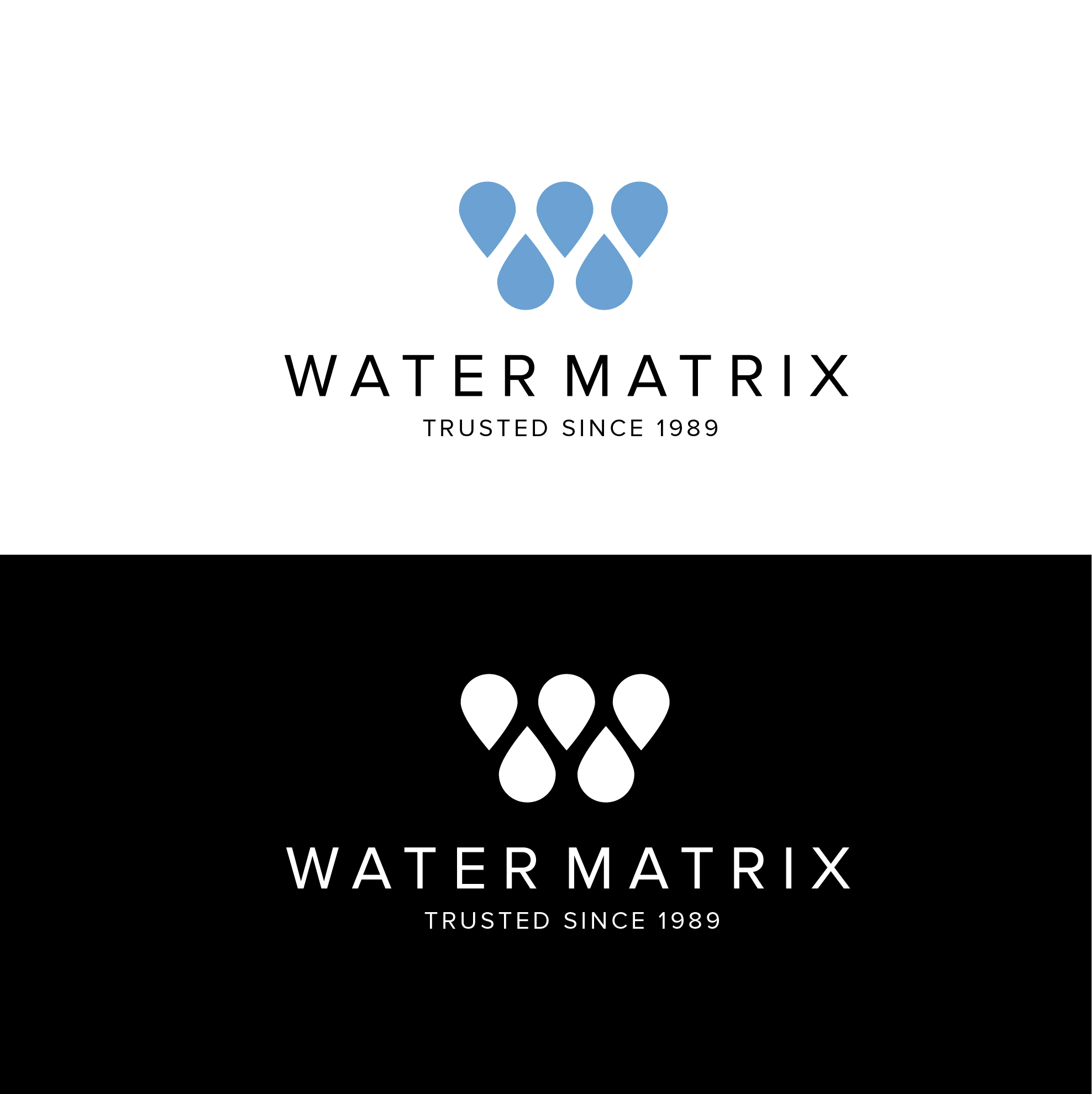Diseño de Logo por C_PION para WATER MATRIX | Diseño #34174481