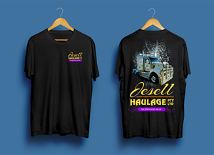 T-shirt Design by Sun Moon Graphic Designer for Jesell Haulage pty ltd | Design #34157313