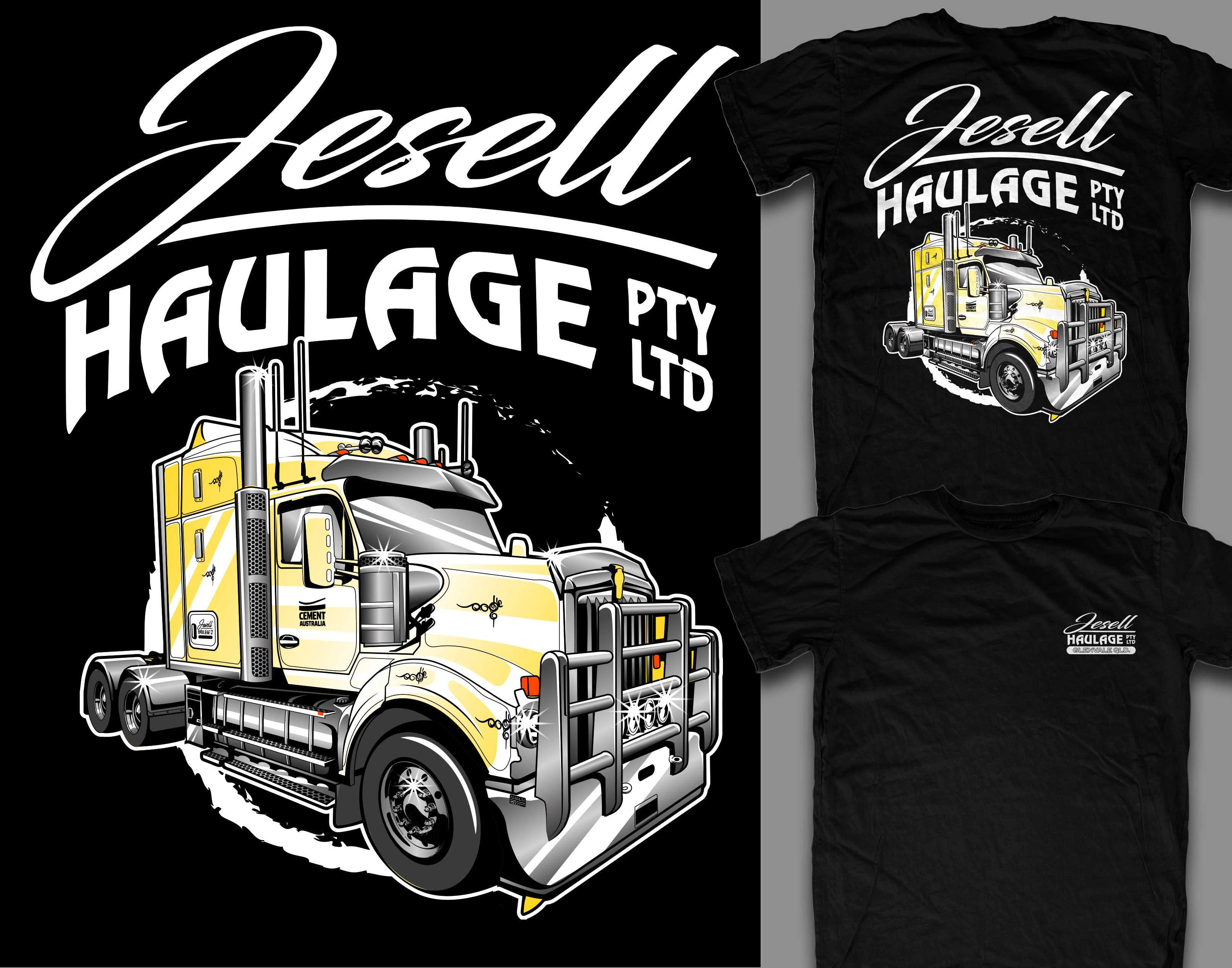 T-shirt Design by Vujan Usaqo for Jesell Haulage pty ltd | Design #34179156
