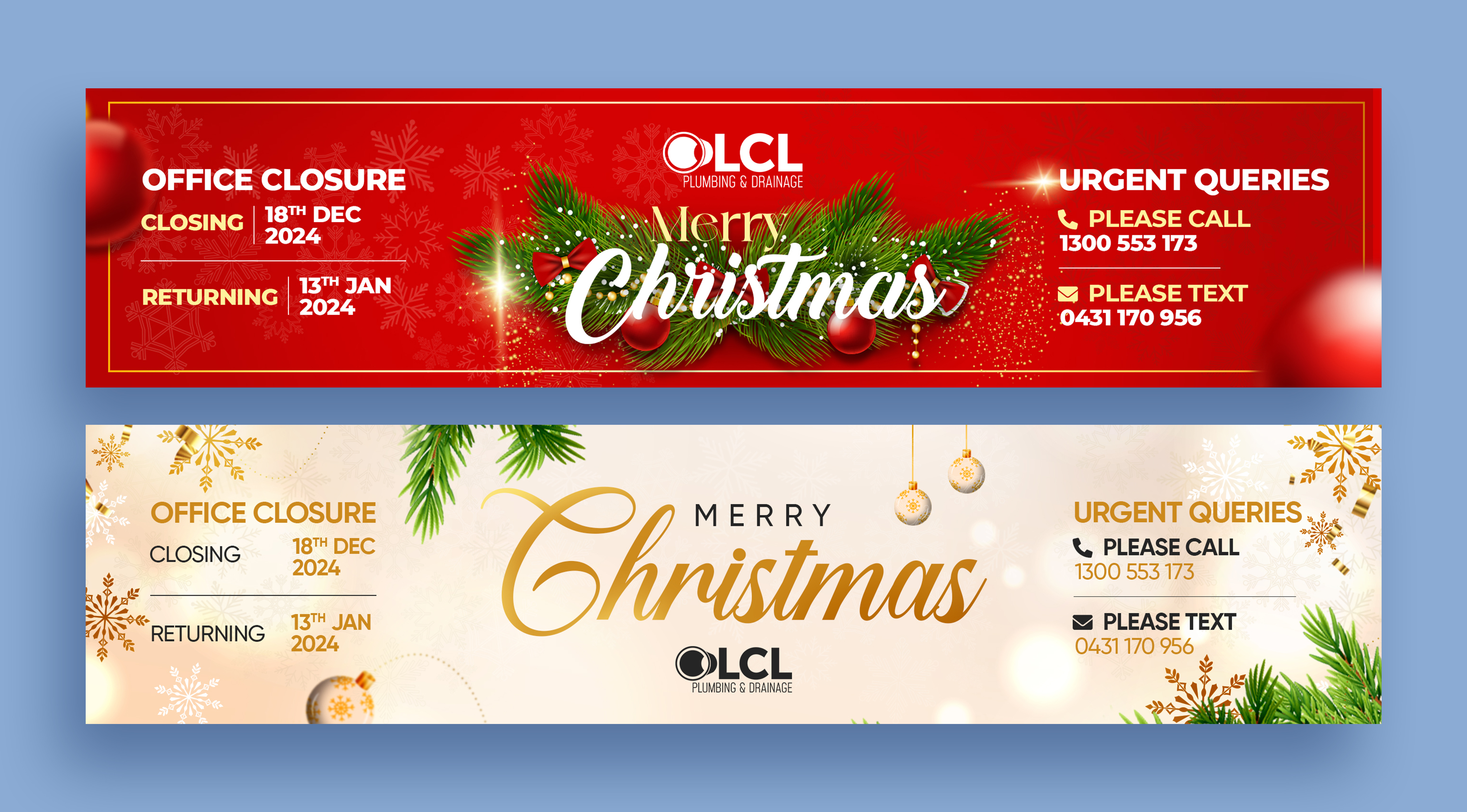 Business Card Design by Graphic Guy for LCL Plumbing and Drainage Pty Ltd | Design #34180883