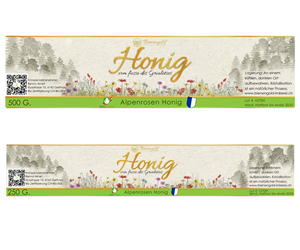Honigglas etikette Bienengold Imkerei V1