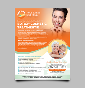 Flyer Design by Sun Moon Graphic Designer for four lakes dental | Design: #34187676