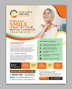 Flyer Design by debdesign for four lakes dental | Design: #34186759