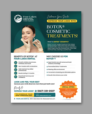 Flyer Design by debdesign for four lakes dental | Design: #34208205