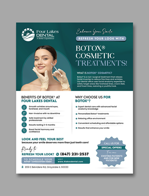 Flyer Design by debdesign for four lakes dental | Design: #34234956