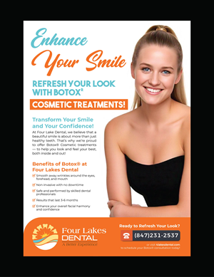 Flyer Design by 3Guys for four lakes dental | Design: #34207180