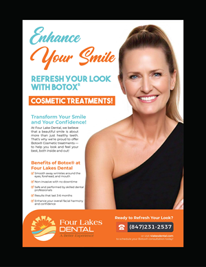 Flyer Design by 3Guys for four lakes dental | Design: #34211007