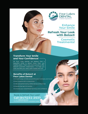 Flyer Design by 3Guys for four lakes dental | Design: #34211161