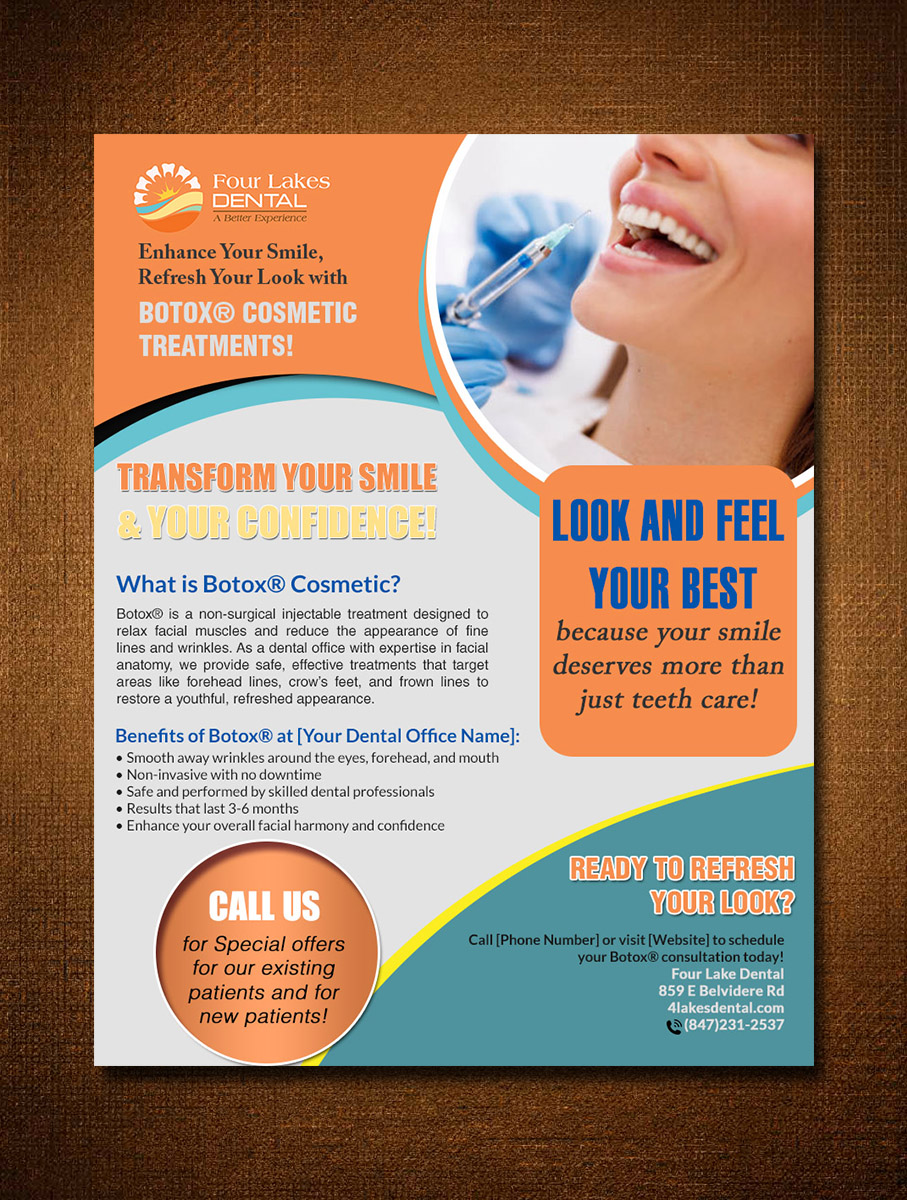 Flyer Design by crazy creation for four lakes dental | Design #34187235