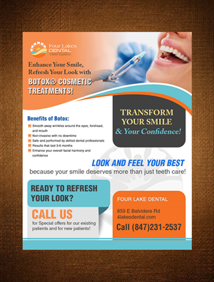 Flyer Design by crazy creation for four lakes dental | Design: #34200923