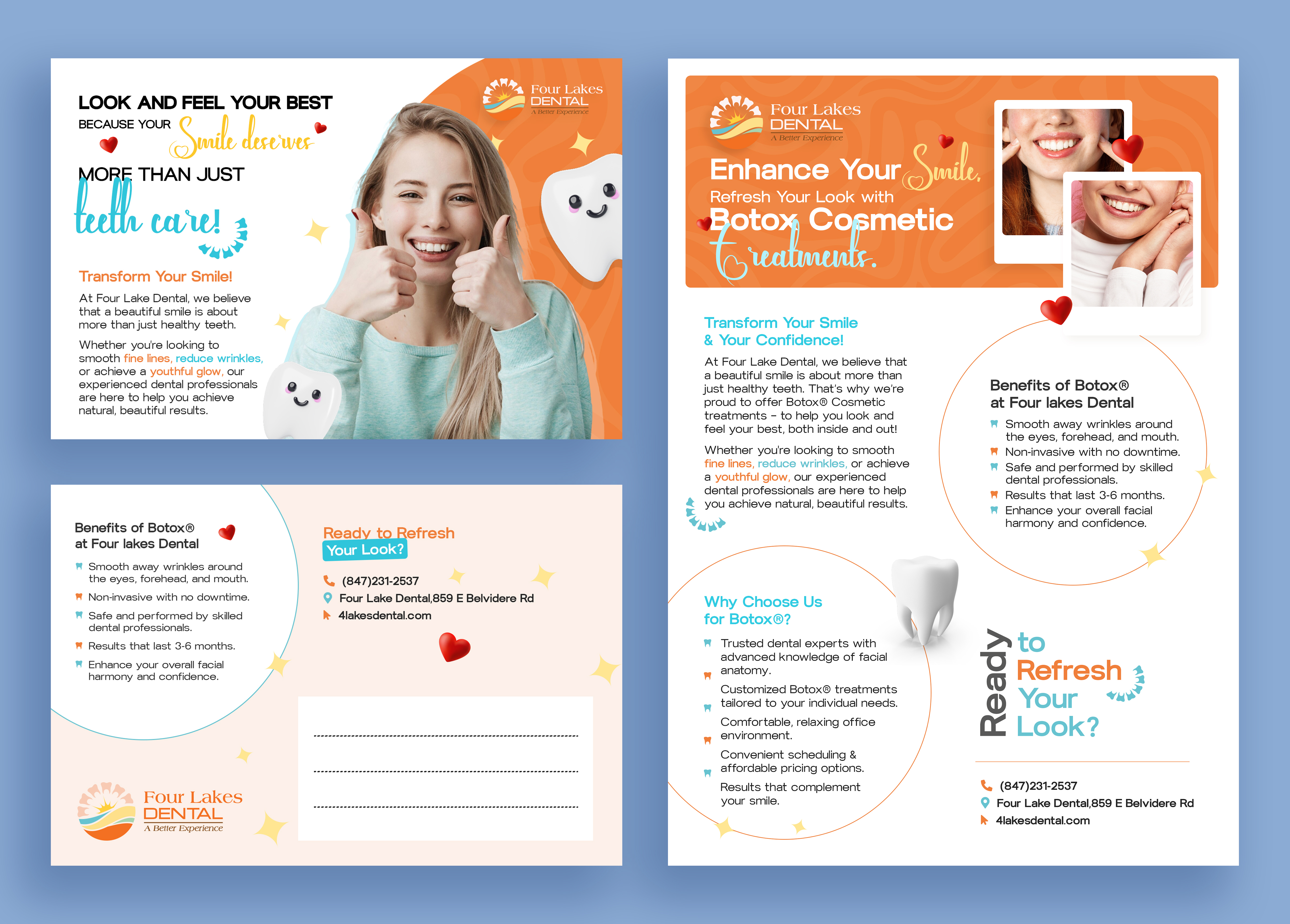 Flyer Design by Graphic Guy for four lakes dental | Design #34201399