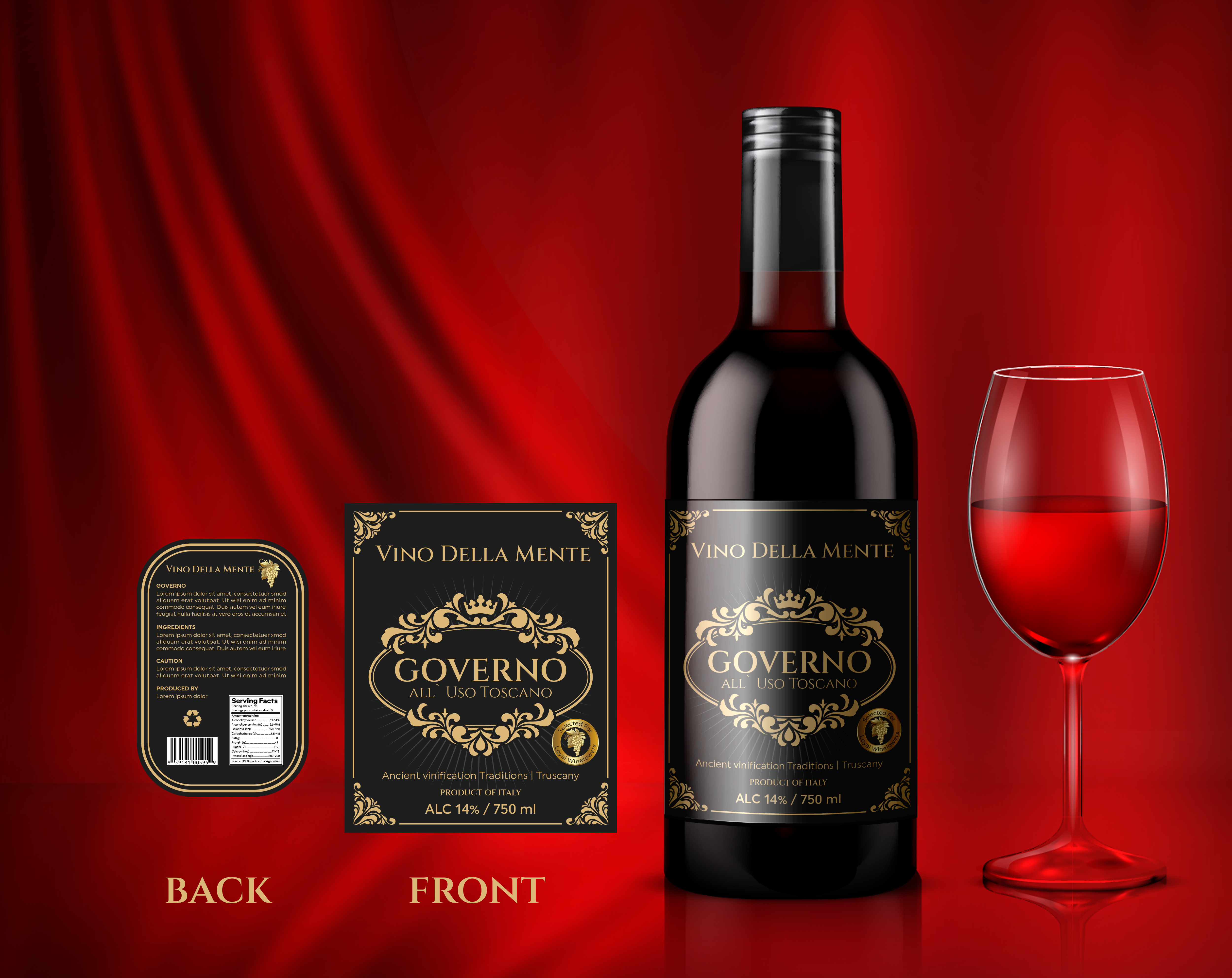 Label Design by tamtama for Skovgaard Vine | Design #34214217